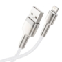 Kép 2/4 - Baseus Cafule USB - Lightning 2,4A 2m sodrott kábel - fehér