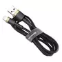Kép 2/4 - Baseus Cafule USB - Lightning 2,4A 1m kábel - fekete-arany