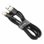 Kép 2/4 - Baseus Cafule USB - Lightning 2,4A 1m kábel - fekete-arany