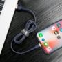 Kép 3/4 - Baseus Cafule USB - Lightning 1,5A 2m kábel - sötétkék-arany