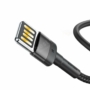 Kép 3/5 - Baseus Cafule USB - Lightning 2,4A 1m kétoldalas kábel - szürke-fekete