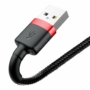 Kép 3/4 - Baseus Cafule USB - Lightning 2A 3m kábel - fekete