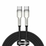Kép 1/7 - Baseus Cafule Metal USB-C - USB-C 100W 2m kábel - fekete
