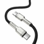 Kép 2/7 - Baseus Cafule Metal USB-C - USB-C 100W 2m kábel - fekete