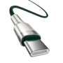 Kép 4/7 - Baseus Cafule Metal USB-C - USB-C 100W 2m kábel - sötétzöld