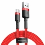 Kép 1/4 - Baseus Cafule USB - USB-C 3A 0,5m kábel - piros