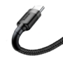 Kép 5/6 - Baseus Cafule USB - USB-C 3A 0,5m kábel - szürke-fekete