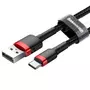 Kép 2/7 - Baseus Cafule USB - USB-C 3A 1m kábel - fekete-piros