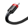 Kép 5/7 - Baseus Cafule USB - USB-C 3A 1m kábel - fekete-piros