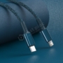 Kép 2/8 - Baseus High Density USB-C - Lightning sodrott szövet PD 20W 5A kábel 1m - kék