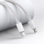 Kép 3/4 - Baseus High Density USB-C - Lightning sodrott szövet PD 20W 2m kábel - fehér