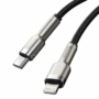 Kép 3/6 - Baseus Cafule Metal USB-C - Lightning PD 20W 25cm kábel - fekete