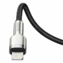 Kép 4/6 - Baseus Cafule Metal USB-C - Lightning PD 20W 25cm kábel - fekete