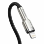 Kép 5/6 - Baseus Cafule Metal USB-C - Lightning PD 20W 25cm kábel - fekete