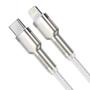 Kép 3/10 - Baseus Cafule Metal USB-C - Lightning PD 20W 1m kábel - fehér