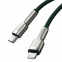 Kép 3/6 - Baseus Cafule Metal USB-C - Lightning PD 20W 1m kábel - sötétzöld