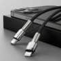 Kép 2/10 - Baseus Cafule Metal USB-C - Lightning PD 20W 2m kábel - fekete