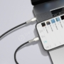 Kép 9/10 - Baseus Cafule Metal USB-C - Lightning PD 20W 2m kábel - fekete