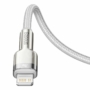 Kép 6/10 - Baseus Cafule Metal USB-C - Lightning PD 20W 2m kábel - fehér