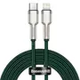 Kép 1/10 - Baseus Cafule Metal USB-C - Lightning PD 20W 2m kábel - sötétzöld