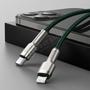 Kép 2/10 - Baseus Cafule Metal USB-C - Lightning PD 20W 2m kábel - sötétzöld