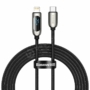 Kép 1/4 - Baseus Display Fast Charging USB-C - Lightning PD 20W 2m kábel kijelzővel - fekete