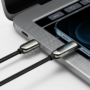 Kép 3/4 - Baseus Display Fast Charging USB-C - Lightning PD 20W 2m kábel kijelzővel - fekete