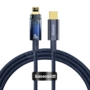Kép 1/5 - Baseus Explorer Auto Power-Off USB-C - Lightning 20W 1m kábel - sötétkék