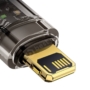 Kép 2/4 - Baseus Explorer Auto Power-Off USB - Lightning 2,4A 1m kábel - fekete