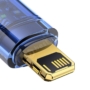 Kép 2/4 - Baseus Explorer Auto Power-Off USB - Lightning 2,4A 2m kábel - sötétkék