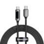 Kép 1/4 - Baseus Display Fast Charging USB-C - USB-C 100W 2m kábel kijelzővel - fekete