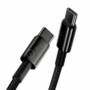 Kép 2/6 - Baseus Tungsten Gold USB-C - USB-C 100W 1m szövet sodrott kábel - fekete