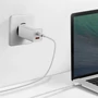 Kép 3/4 - Baseus GaN2 Lite USB + USB-C 65W hálózati fali töltő - fehér