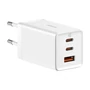 Kép 1/4 - Baseus GaN5 Pro 65W 2xUSB-C + USB hálózati gyorstöltő - fehér