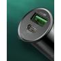 Kép 8/8 - Baseus Circular Metal QC 4.0 + PD 3.0 VOOC SCP AFC MTK PE 30W autós szivargyújtó töltő - fekete