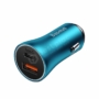 Kép 2/5 - Baseus Golden Contactor Max 60W USB+USB-C autós szivargyújtó töltő - kék