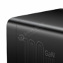 Kép 5/9 - Baseus GaN3 Pro Töltő / elosztó, 2xUSB + 2xUSB-C + AC, 100W - fekete