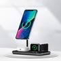 Kép 3/7 - Choetech MFM MFi 3 az 1-ben MagSafe Apple iPhone + AirPods + Apple Watch asztali vezeték nélküli töltő - fekete