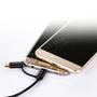 Kép 5/5 - Choetech 2 az 1-ben kábel,  USB - USB Type C / micro USB, 1.2m,  3A - fekete