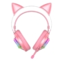 Kép 2/5 - Dareu EH469 USB RGB gamer mikrofonos fejhallgató - rózsaszín