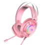Kép 3/5 - Dareu EH469 USB RGB gamer mikrofonos fejhallgató - rózsaszín