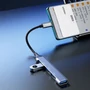 Kép 4/8 - Dudao A16T 4 portos USB-C - 3xUSB2.0 + 1xUSB3.0 HUB - szürke