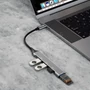 Kép 2/8 - Dudao A16T 4 portos USB-C - 3xUSB2.0 + 1xUSB3.0 HUB - szürke