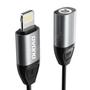 Kép 1/2 - Dudao L17 Lightning - 3,5mm jack 12cm audio adapter - ezüst
