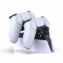 Kép 2/5 - Honcam Gaming PS5 duo töltő állomás Adverse version Dualsense kontrollerhez - fehér
