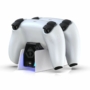 Kép 3/5 - Honcam Gaming PS5 duo töltő állomás Adverse version Dualsense kontrollerhez - fehér