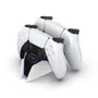 Kép 4/5 - Honcam Gaming PS5 duo töltő állomás Adverse version Dualsense kontrollerhez - fehér