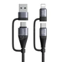 Kép 1/3 - Joyroom SA37-2T2 4 az 1-ben USB / USB-C - USB-C / Lightning 1A 60W 1,2m kábel - fekete