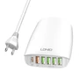 Kép 1/6 - LDNIO A6573C 5xUSB + USB-C 65W PD QC 3.0 FCP SCP hálózati gyorstöltő - fehér