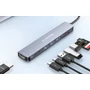 Kép 2/6 - Lention 8 az 1-ben USB-C - 3xUSB 3.0 + SD/TF + PD + USB-C + HDMI 4K60Hz port bővítő HUB